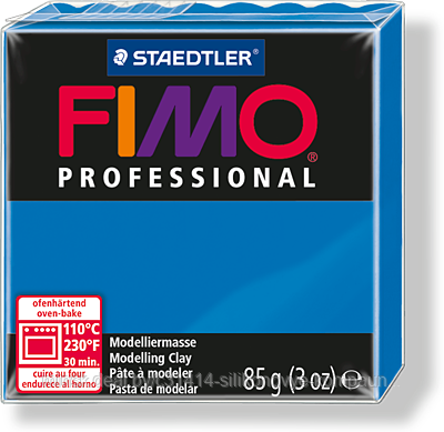 Пластика - полимерная глина FIMO Professional 85г чисто-синий (8004-300)