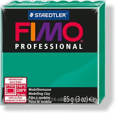 Пластика - полимерная глина FIMO Professional 85г чисто-зеленый (8004-500)