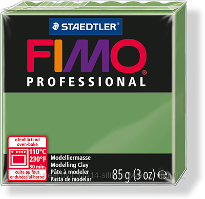 Пластика - полимерная глина FIMO Professional 85г зеленый лист (8004-57)