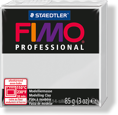 Пластика - полимерная глина FIMO Professional 85г серый дельфин (8004-80)