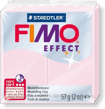 Пластика - полимерная глина FIMO Effect драгоценные камни 57г розовый кварц (8020-206)