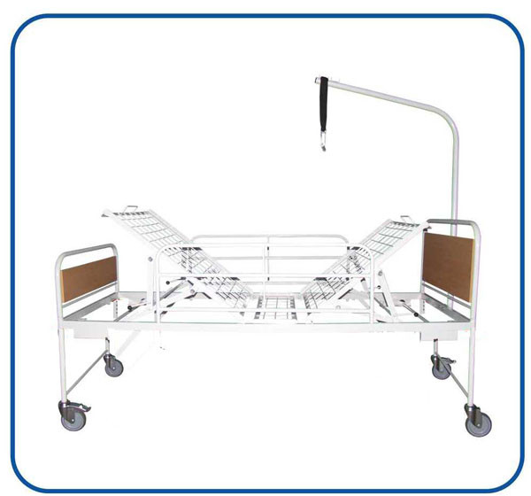Кровать медицинская для лежачих больных с двумя подъемными секциями КРМК-3