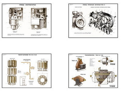Плакаты ПРОФТЕХ "Электрооборудование распред. и трансформаторных подстанций" (25 пл, винил, 70х100)
