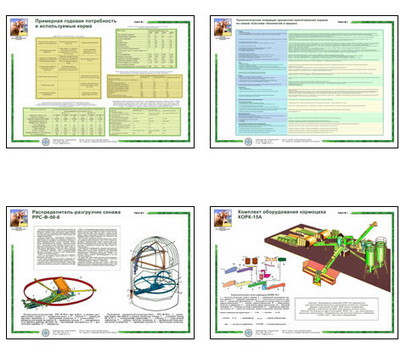 Плакаты ПРОФТЕХ "Механизация приготовления и раздача кормов на фермах КРС" (17 пл, винил, 70х100) - фото 1 - id-p58345829