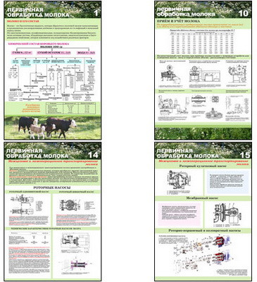 Плакаты ПРОФТЕХ "Первичная обработка молока" (19 пл, винил, 70х100) - фото 1 - id-p58345870