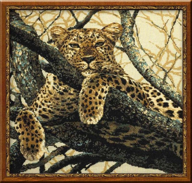 Набор для вышивания крестом «Леопард».