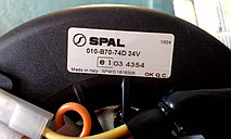 Вентилятор отопителя УЛИТКА SPAL 010-В70-74D 24V G'n'C 21088101091-24, для МАЗ MPM99021-62/TR-01, 04-8710 , фото 2
