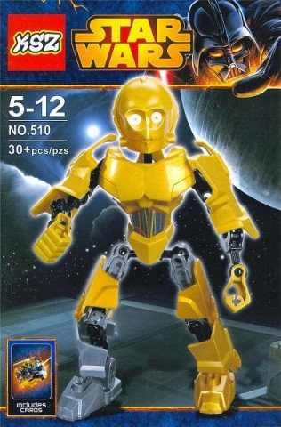 Конструктор KSZ 510 Star Wars С-3Р0 (аналог LEGO Star Wars) 30 деталей - фото 1 - id-p58423321