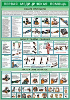 Плакат по Охране труда Первая доврачебная помощь №9 р-р 40*57 см на ПВХ 3 мм