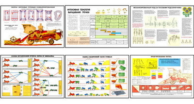 Плакаты ПРОФТЕХ "Уборка, посев и уход за урожаем". Часть 2 (13 пл, винил, 70х100)