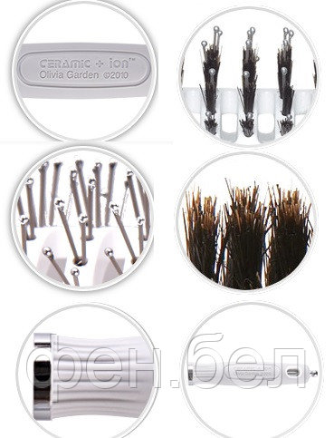 Брашинг для волос Olivia Garden CERAMIC+ion щетина с нейлоном продувной 45 мм - фото 2 - id-p58432957