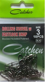 Вертлюг с карабином Catcher в ассортименте