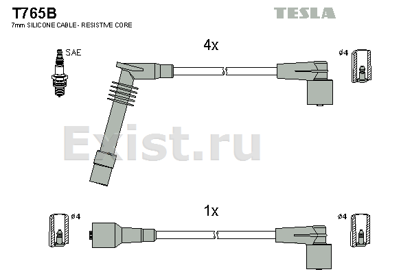 Высоковольтные провода TESLA Opel Astra/Corsa B 1.2,1.4i 16v 91-05