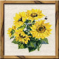 Набор для вышивания крестом «Подсолнухи с пчёлами».