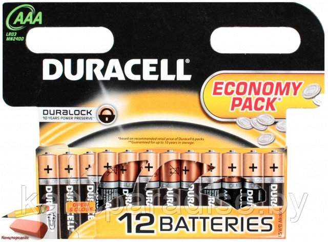 Батарейка Duracell LR03-12BL, цена за 1 штуку