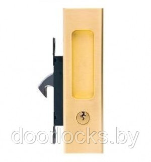Ручка для раздвижной двери с замком SG(Матовое Золото)