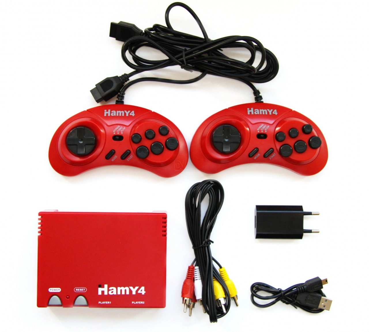 Игровая приставка SEGA-DENDY "Hamy 4" Red (350 встроенных игр, 8-16 bit, 2 дж.) - фото 3 - id-p58522573