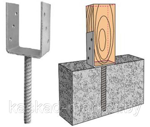 Анкерное основание столба П-образной формы - фото 2 - id-p58470099