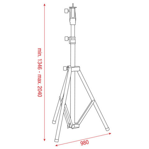 Cтойка cветовая Showtec Followspot stand 1346 - 2040 мм - фото 2 - id-p58588965