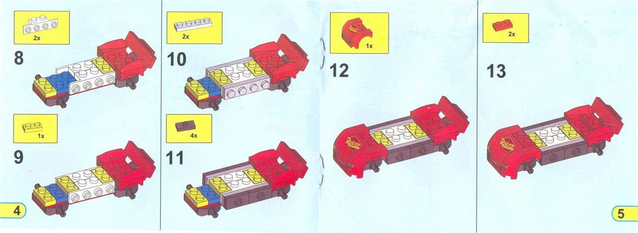 Конструктор Bela Let's Go! 10001 Тачки Молния МакКуин (аналог Lego Cars-2 8200) 35 деталей - фото 2 - id-p58599267