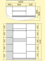 Шкаф Лагуна ШК 05. 185 см. Кортекс-мебель - фото 3 - id-p58615227