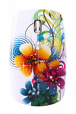 Беспроводная мышь SmartBuy SBM-327AG, 4 кнопки, 2000dpi, питание 2xAAA, цветы