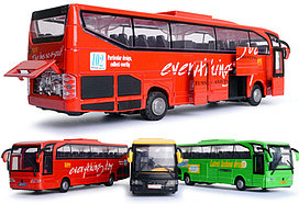 Детская игрушка Автобус туристический металлический (свет.звук..) арт.6250