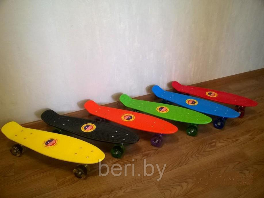 Скейтборд, пенниборд, пенниборд для начинающих Penny Board, большой 71 см, 450-1 - фото 5 - id-p40482079