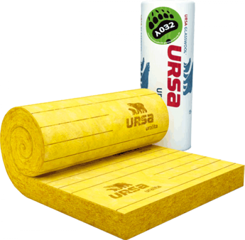 Утеплитель URSA GLASSWOOL М-25 (маты минераловатные, минеральная вата, теплоизоляция) - фото 2 - id-p58713873