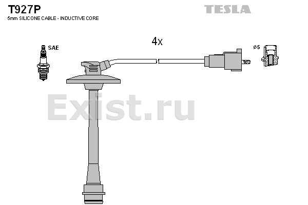 Высоковольтные провода TESLA Toyota Avensis/Camry/Picnic/RAV4 2.0/2.2i 16V 96- - фото 1 - id-p58714299