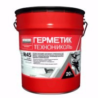 Герметик бутил-каучуковый ТехноНИКОЛЬ № 45 (серый) ведро 16 кг