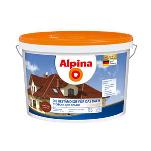 Краска Стойкая для крыш Alpina (альпина), кирпично-красная