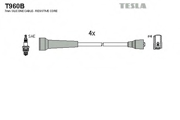 Высоковольтные провода TESLA Renault Espace/Laguna/Megane 1.8/2.0 93>