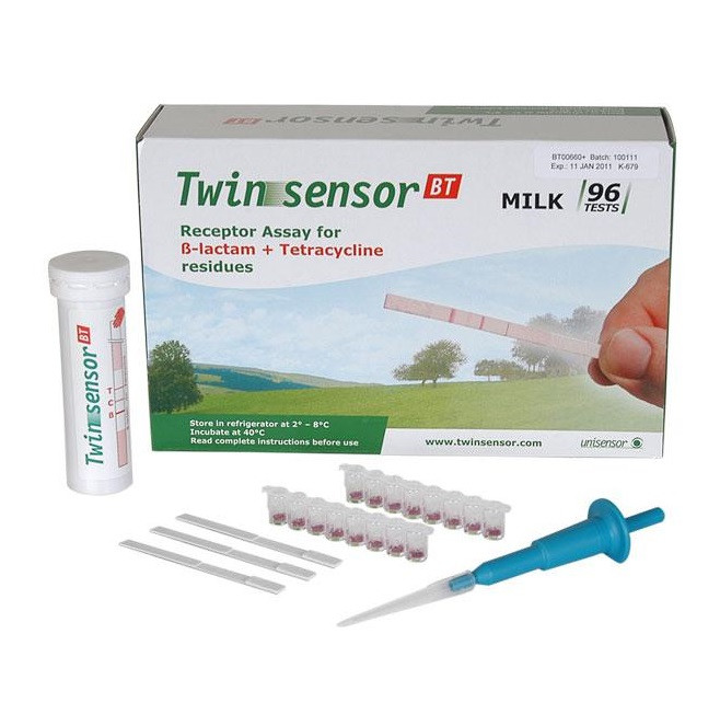 Тест на антибиотики в молоке "Twinsensor" ("Твинсенсор") комплект 96 шт.