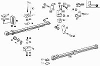 Подкоренной лист задней 3-ех листовой рессоры Мерседес Атего 1015-1229