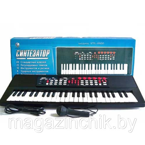 Детский электронный синтезатор пианино с микрофоном XTS-4900 - фото 1 - id-p2300035