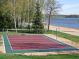 Полимерное спортивное  плиточное покрытие с укладкой  на грунт, фото 3