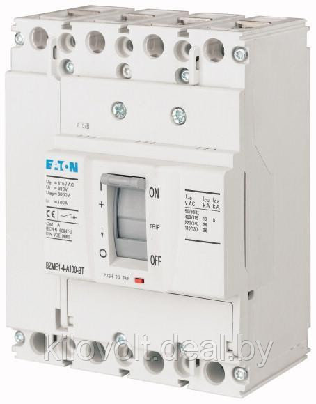 Автоматический выключатель BZMB1-A100-BT, 100A, 3P, 25кА, фикс. расцепитель. EATON