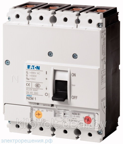 Автоматический выключатель BZMB1-A100-BT, 100A, 3P, 25кА, фикс. расцепитель. EATON - фото 3 - id-p58754609