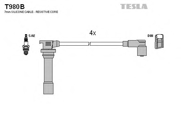 Высоковольтные провода TESLA Mazda 323 1.5 16V 94-98 - фото 1 - id-p58766630