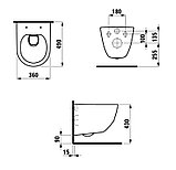 У Унитаз подвесной Laufen Pro 36x49, безободковый, укороченный, фото 2