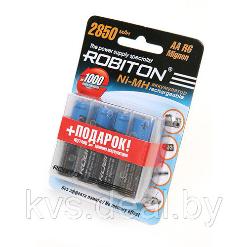 Аккумуляторная батарея Robiton HR6-4BL 2850mAh - фото 1 - id-p58779030