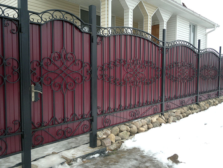 Забор кованый металлический для дома и дачи под ключ.