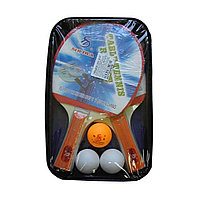 Набор ракеток для настольного тенниса, 2 ракетки, 3 шарика, ,608