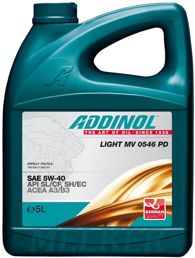 Масло моторное ADDINOL полусинтетическое Light MV 0546 PD, 5W40, 5л