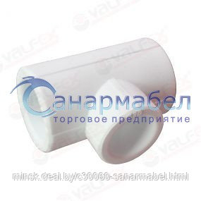 Тройник ПП Ду 40 белый VALFEX