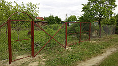 Забор из оцинкованной сетки-рабица высотой 1,8 м  10