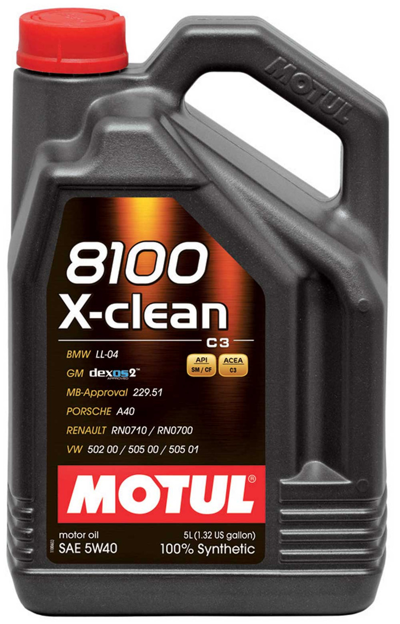 Моторное масло MOTUL 102051 8100 X-CLEAN C3 5W-40 5л
