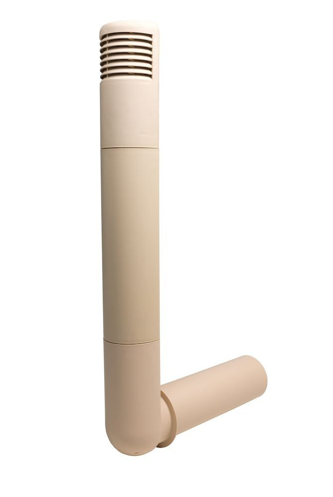 Дефлектор цокольный Ross Vilpe 125 мм (беж, малярно-белый) - фото 3 - id-p5935920