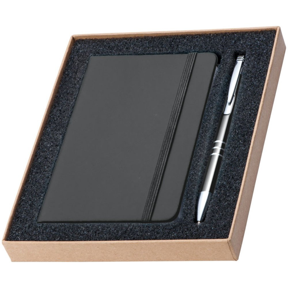 Подарочный набор блокнот и ручка в коробке. Для нанесения логотипа